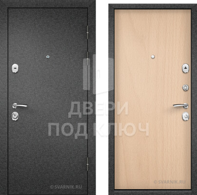 Стальная дизайнерская дверь 2 мм эконом с МДФ ДПК-13395